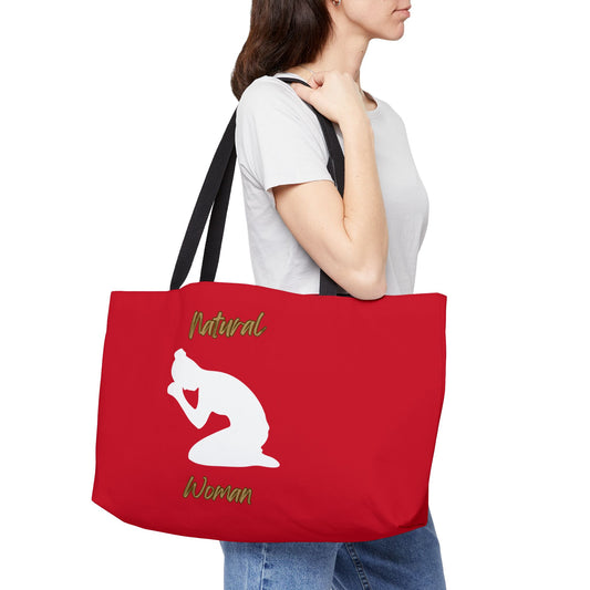 Natural Woman Pray (WL) Weekender Tote Bag DARK RED