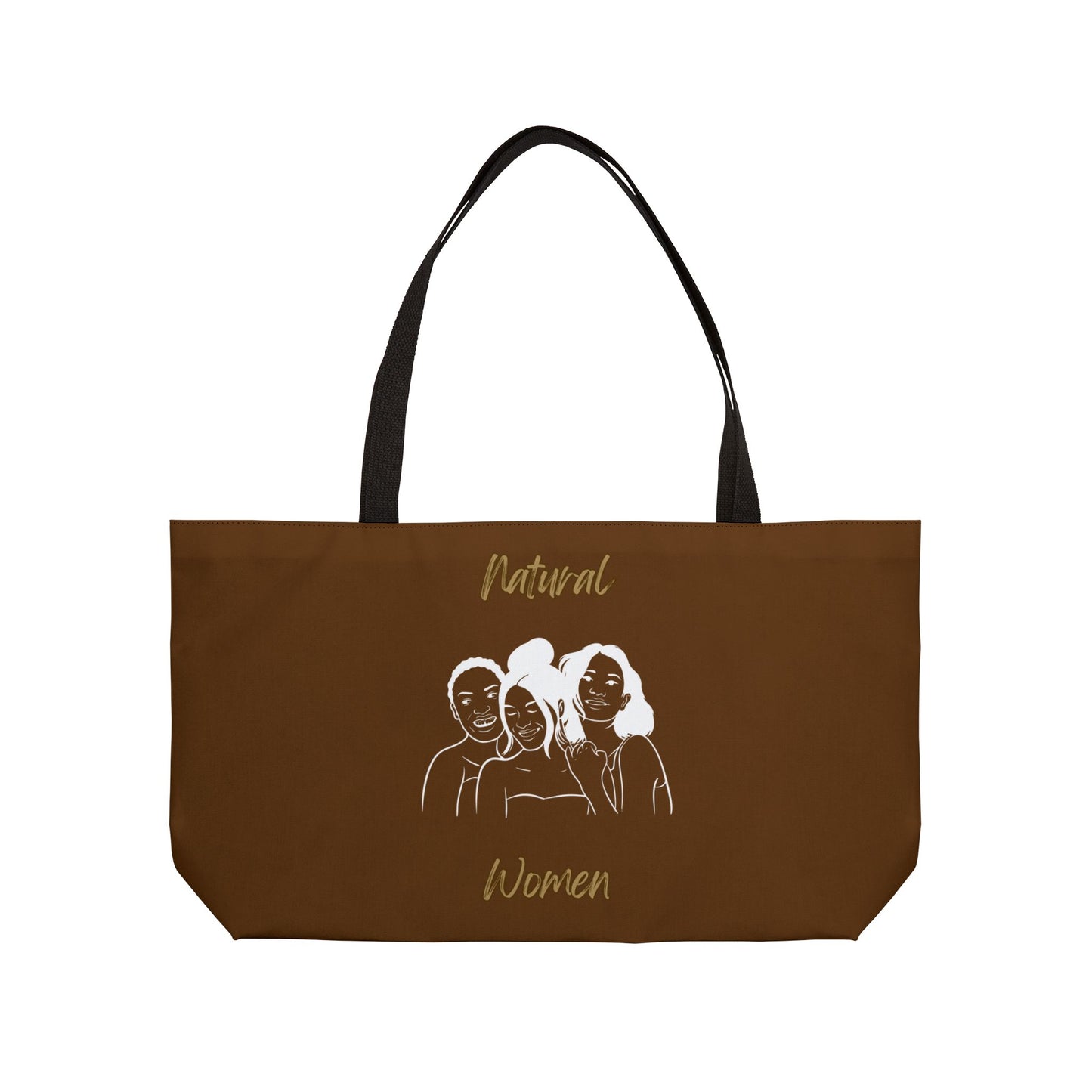 Natural Women Laughing Friends (WL) Weekender Tote Bag BROWN
