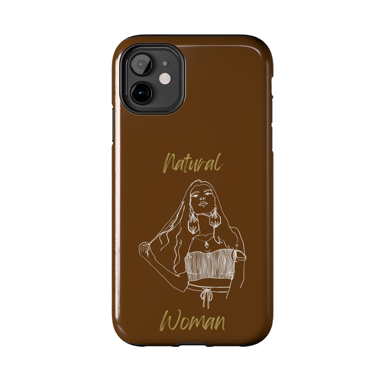 Natural Woman Thinking (WL)Tough Phone Cases BROWN