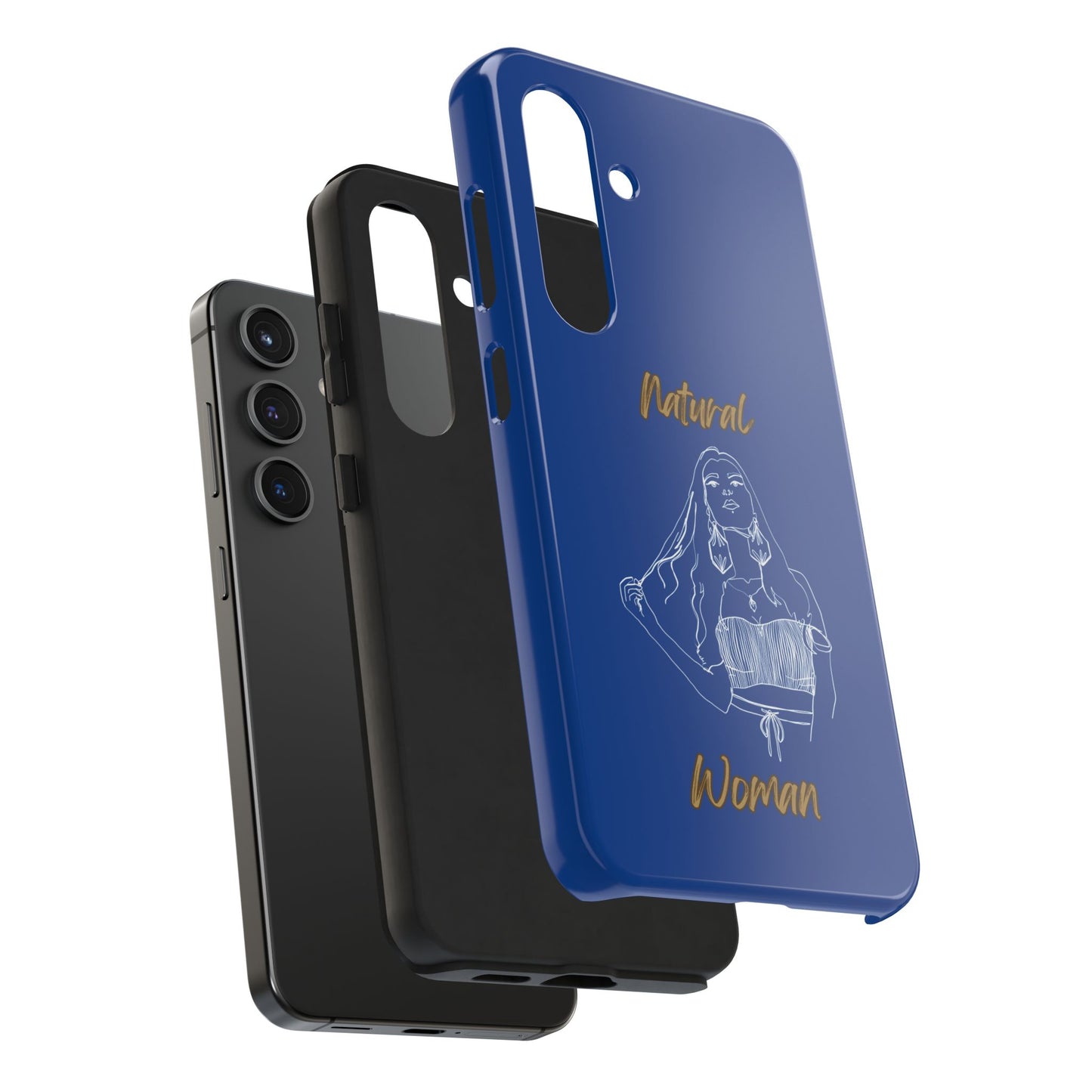 Natural Woman Thinking (WL)Tough Phone Cases DARK BLUE