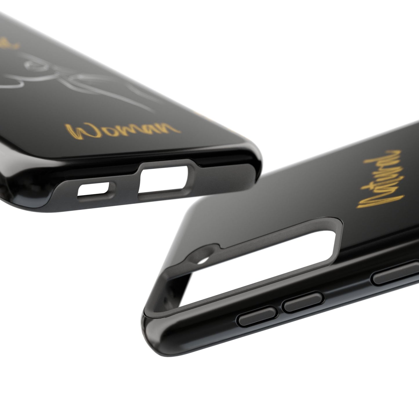 Natural Woman Chin Up (WL)Tough Phone Cases BLACK
