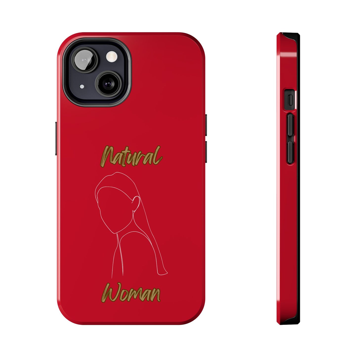 Natural Woman Tilted Look (WL) Tough Phone Cases DARK RED
