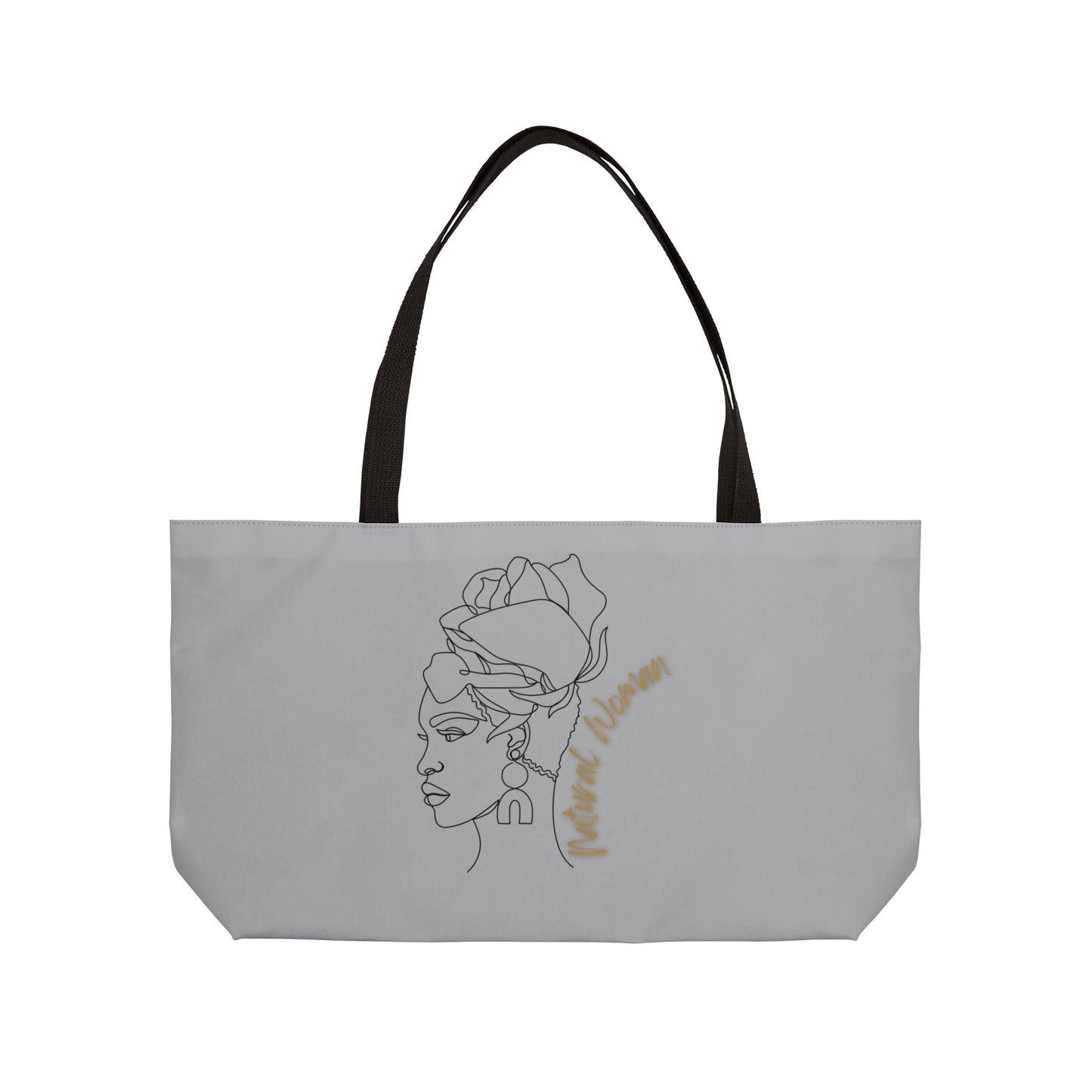 Natural Woman Flower Wrap (BL) Weekender Tote Bag LIGHT GREY
