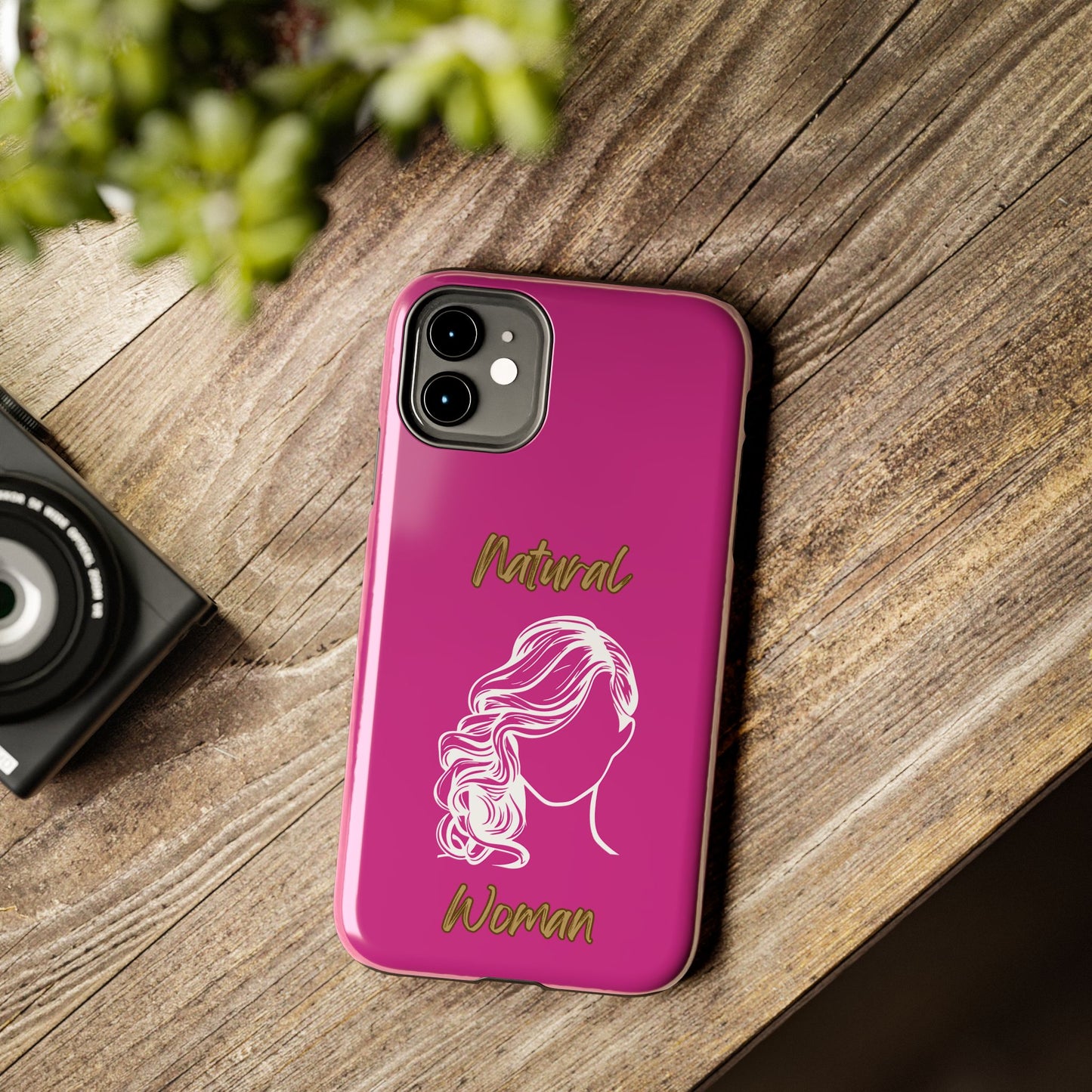 Natural Woman Long Curl (WL)Tough Phone Cases PINK