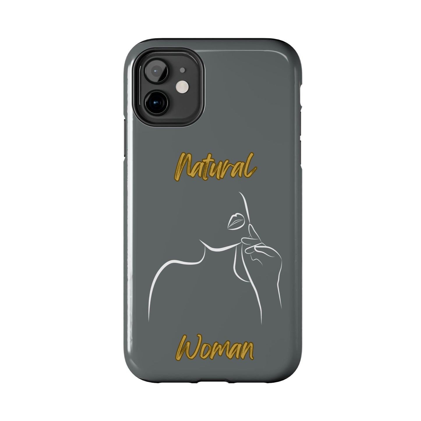 Natural Woman Chin Up (WL)Tough Phone Cases DARK GREY
