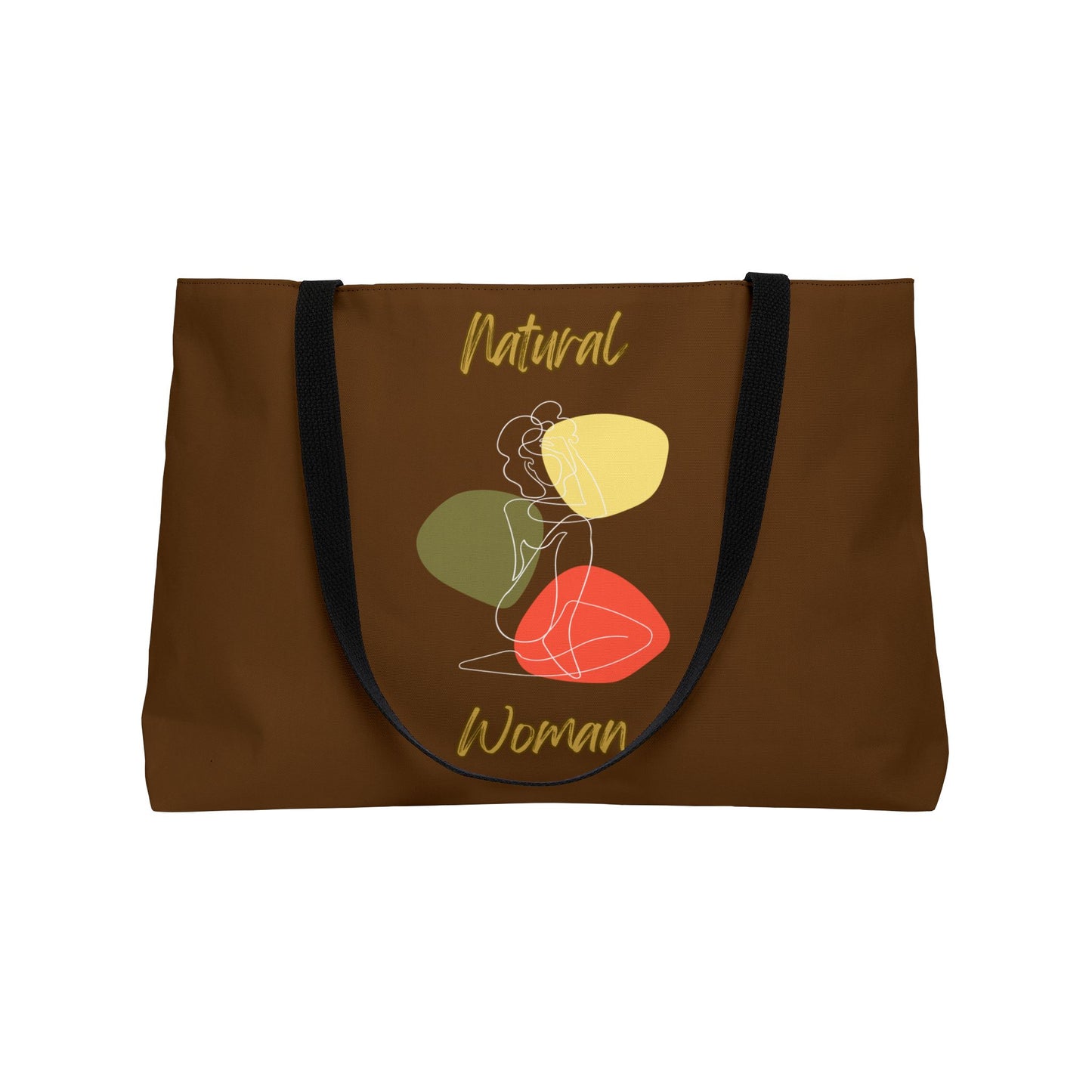 Natural Woman Colorful Pose (WL) Weekender Tote Bag BROWN