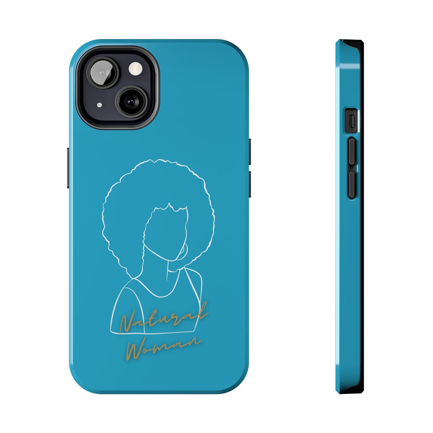 Natural Woman Afro (WL)Tough Phone Cases TURQUOISE