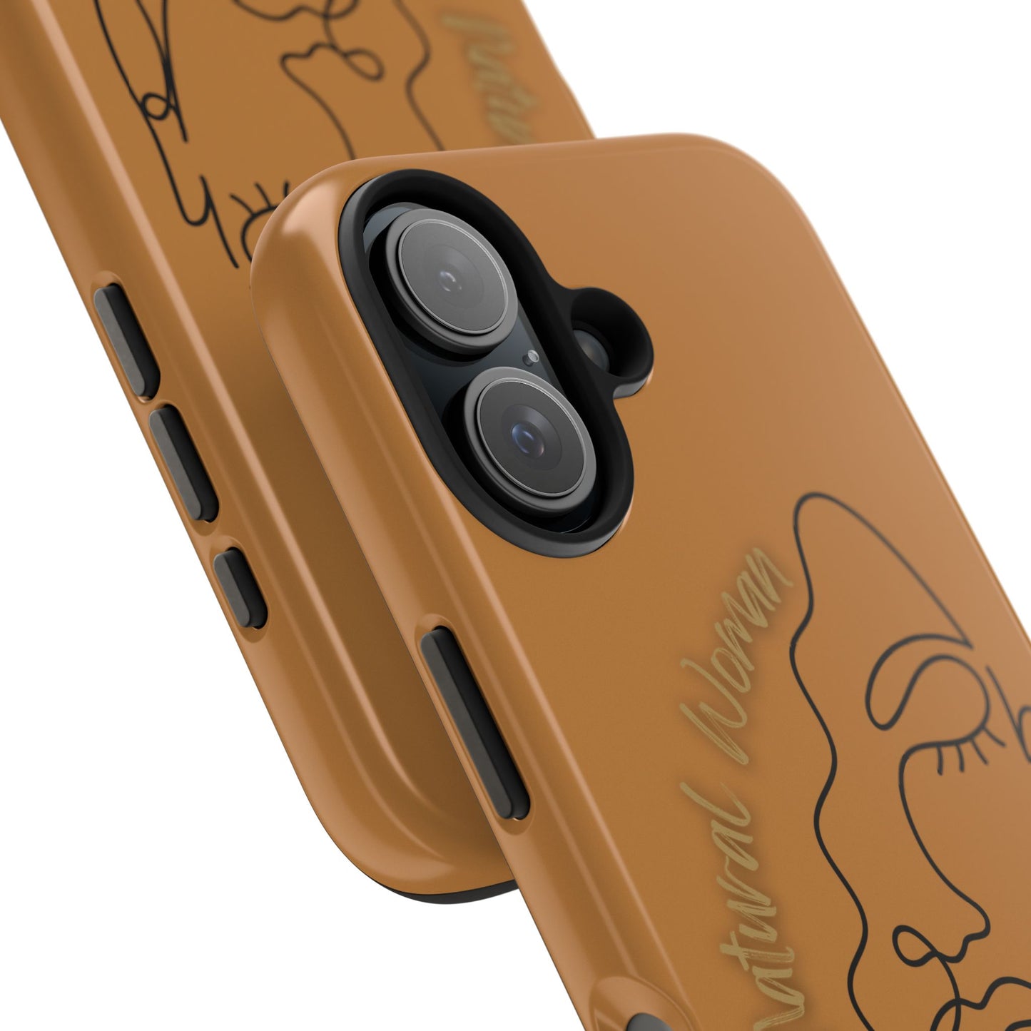 Natural Woman Half Face (BL)Tough Phone Case LIGHT BROWN