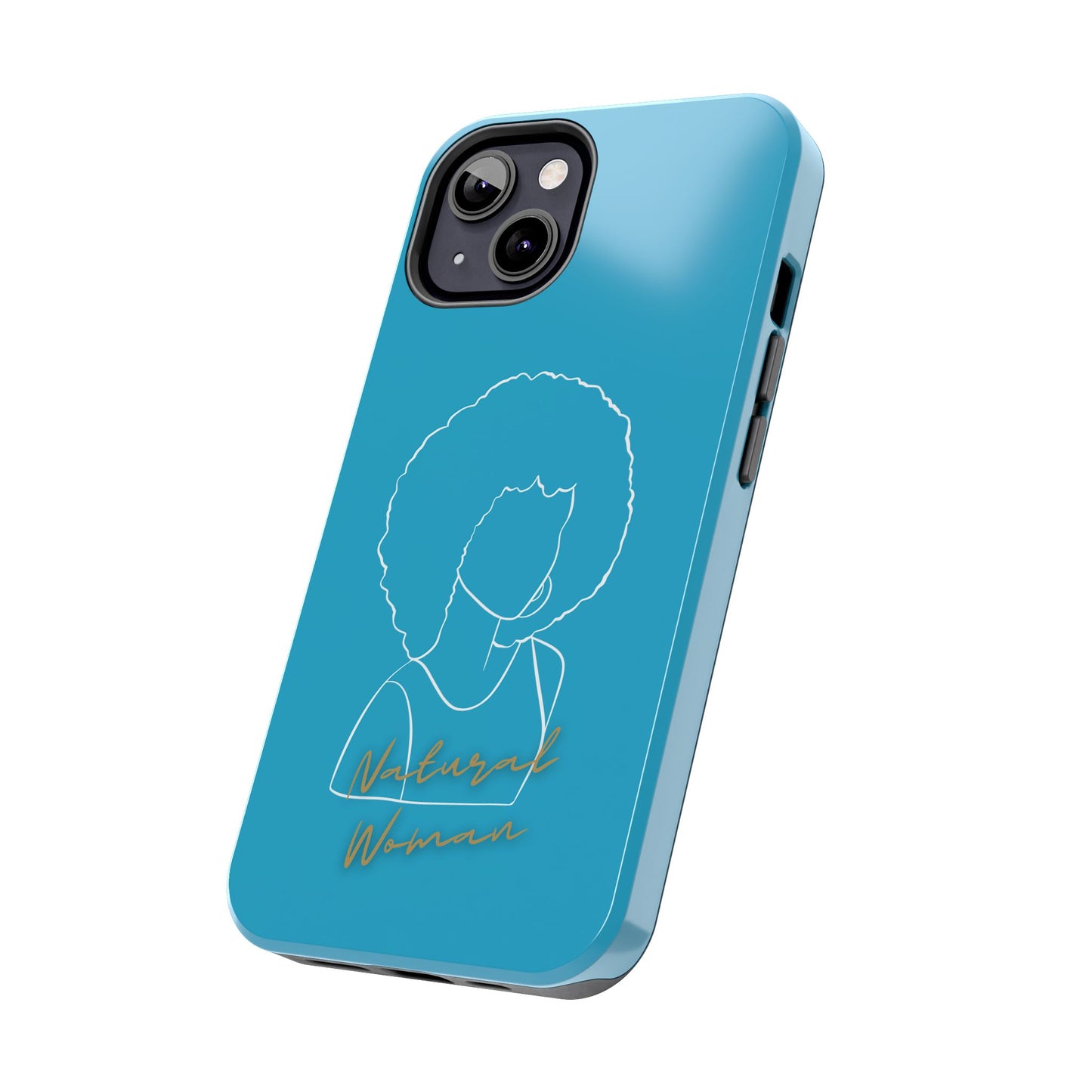 Natural Woman Afro (WL)Tough Phone Cases TURQUOISE