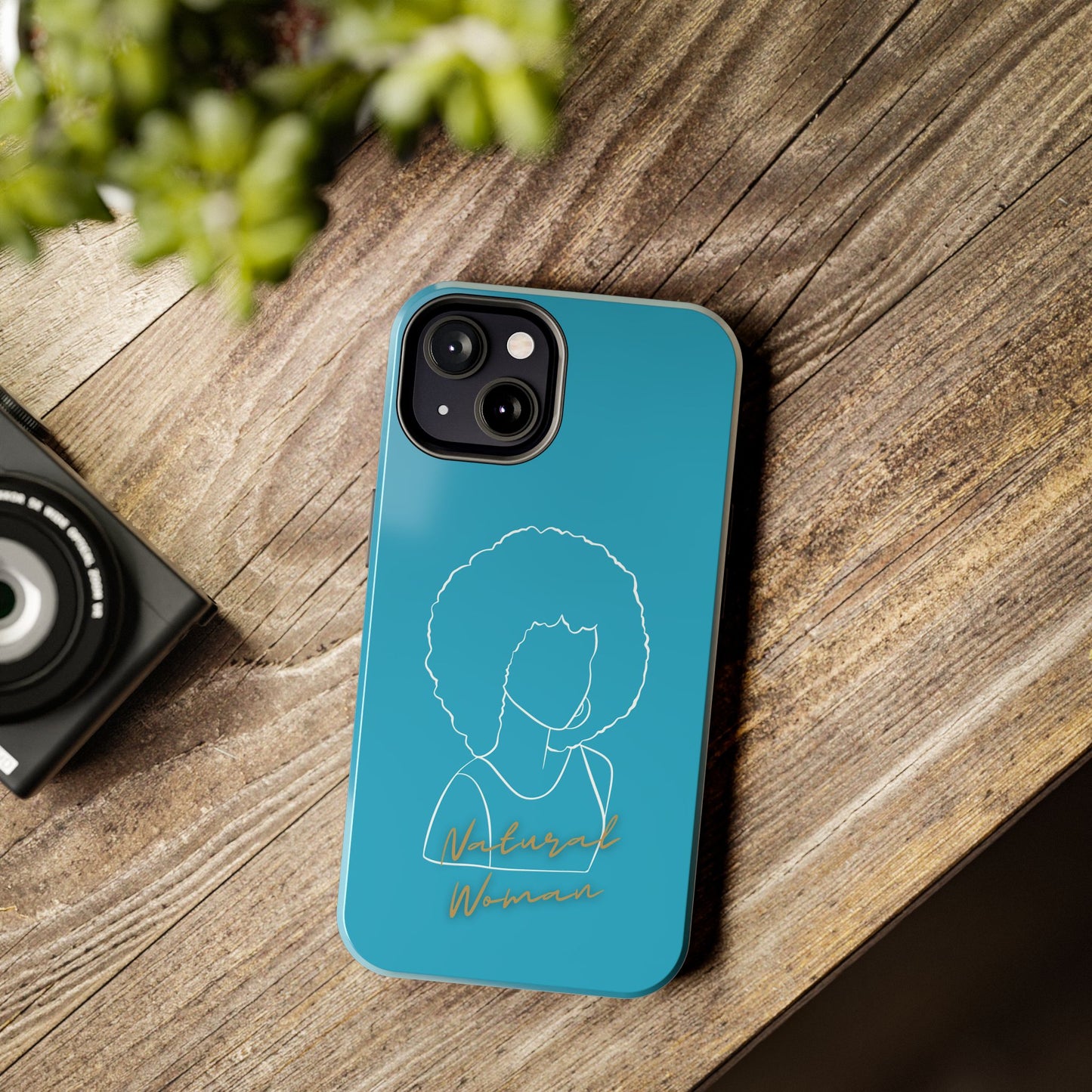 Natural Woman Afro (WL)Tough Phone Cases TURQUOISE