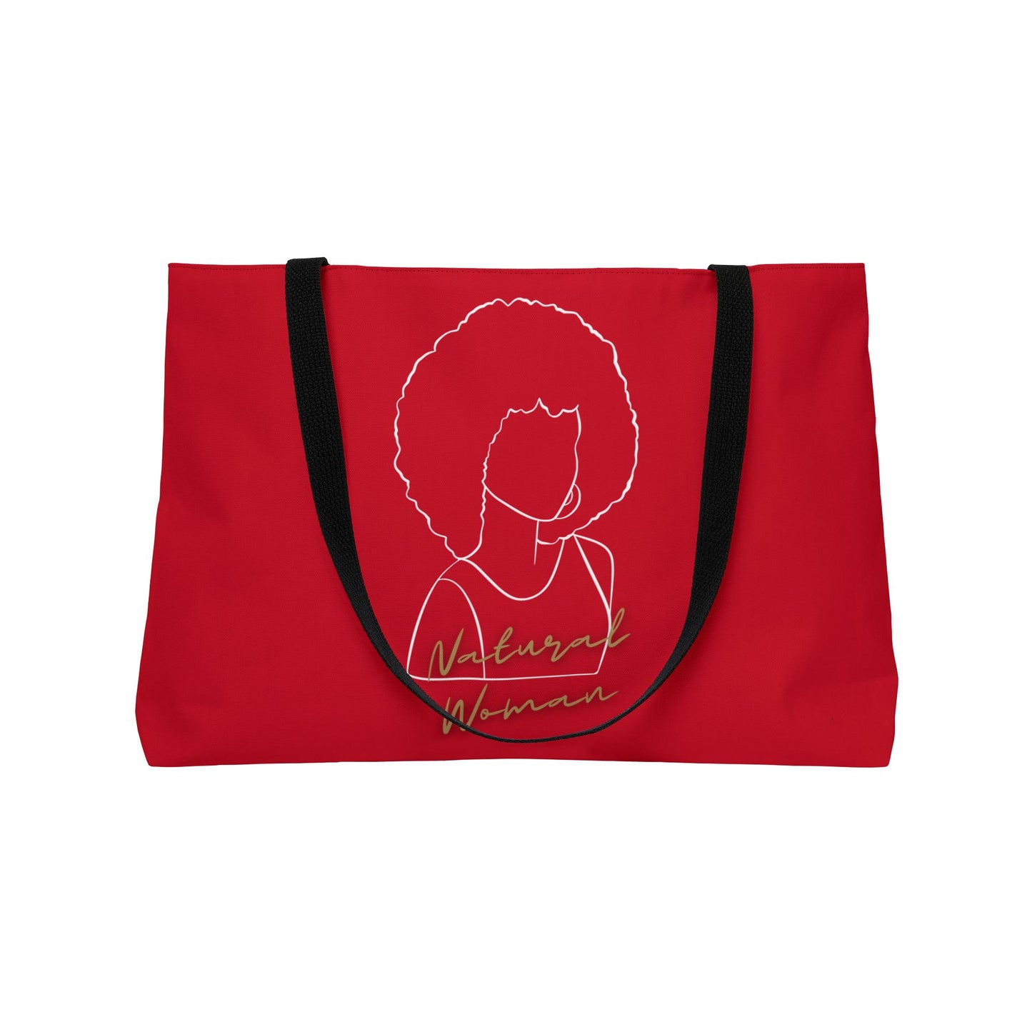 Natural Woman Afro (WL) Weekender Tote Bag DARK RED