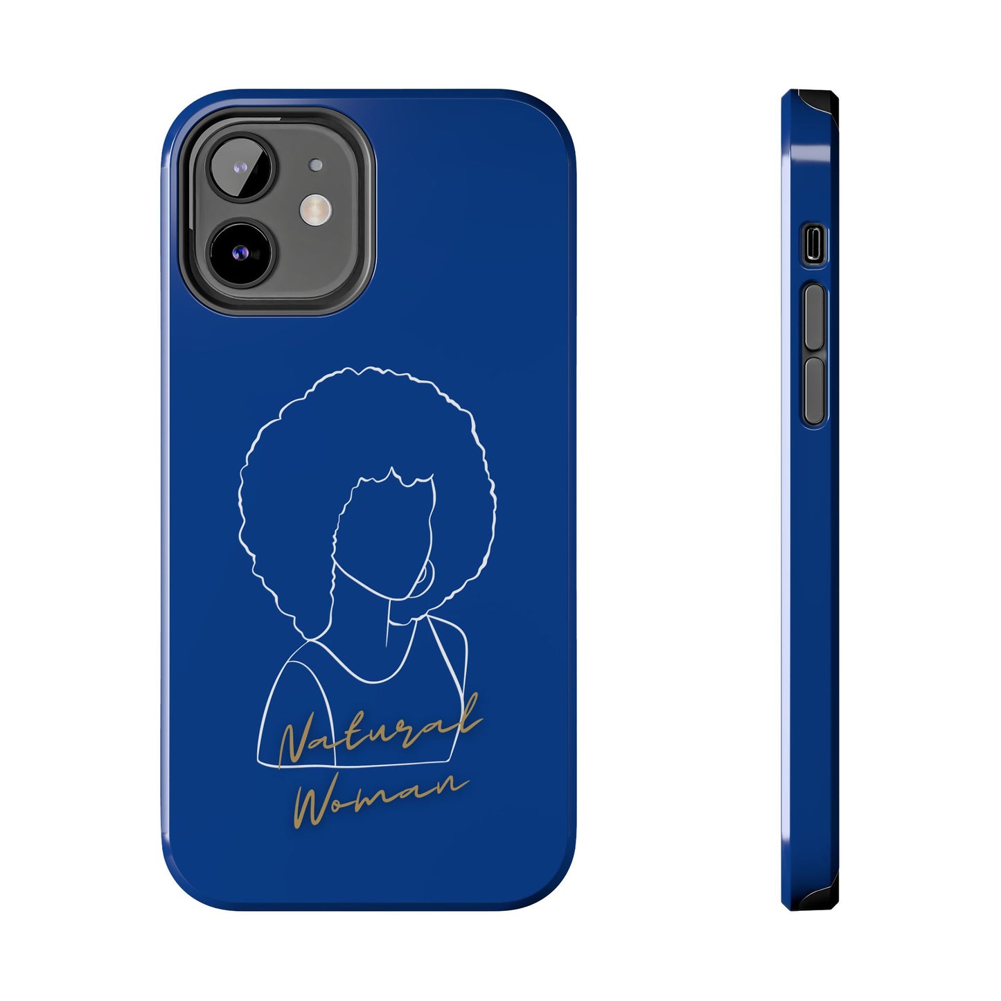 Natural Woman Afro (WL)Tough Phone Cases DARK BLUE