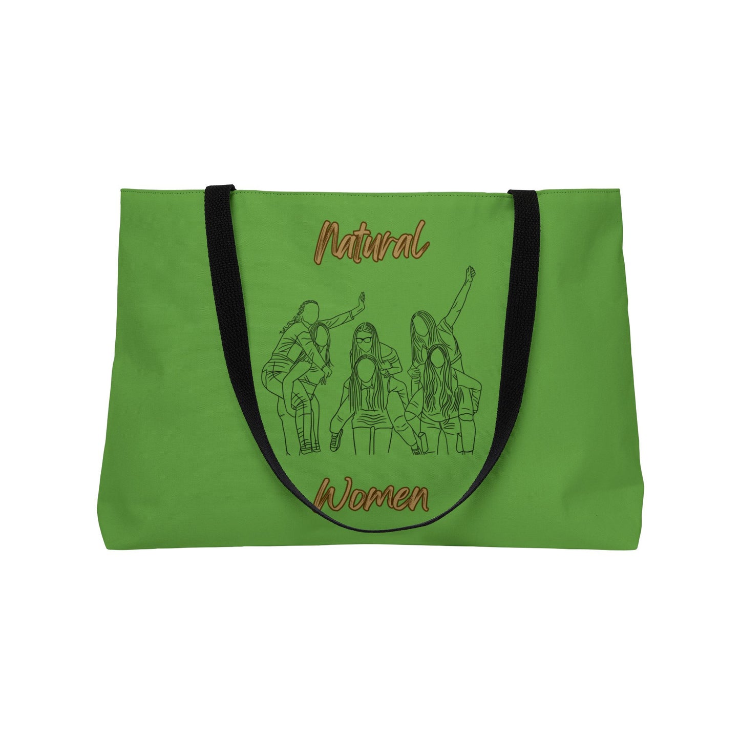 Natural Women Piggy Back (BL) Weekender Tote Bag GREEN
