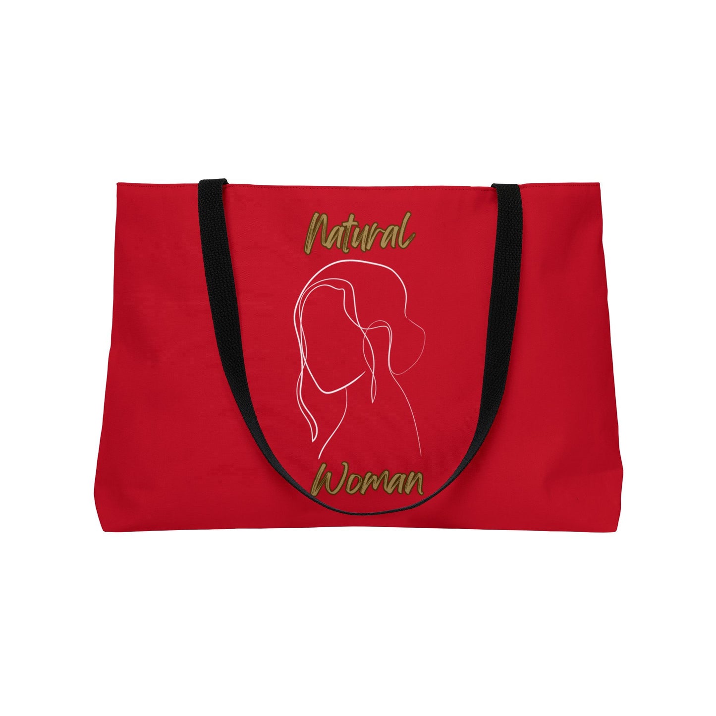 Natural Woman Hanging Hair (WL) Weekender Tote Bag DARK RED