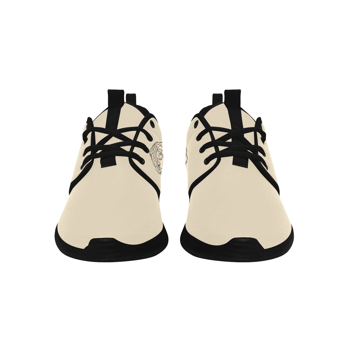 Natural Woman NATURALLY ME (BL) CREAM w/ Black Sole Sneakers