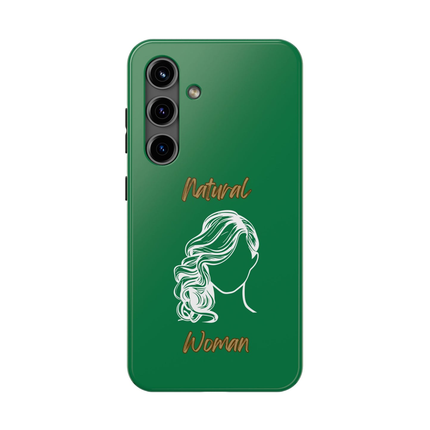 Natural Woman Long Curl (WL)Tough Phone Cases DARK GREEN