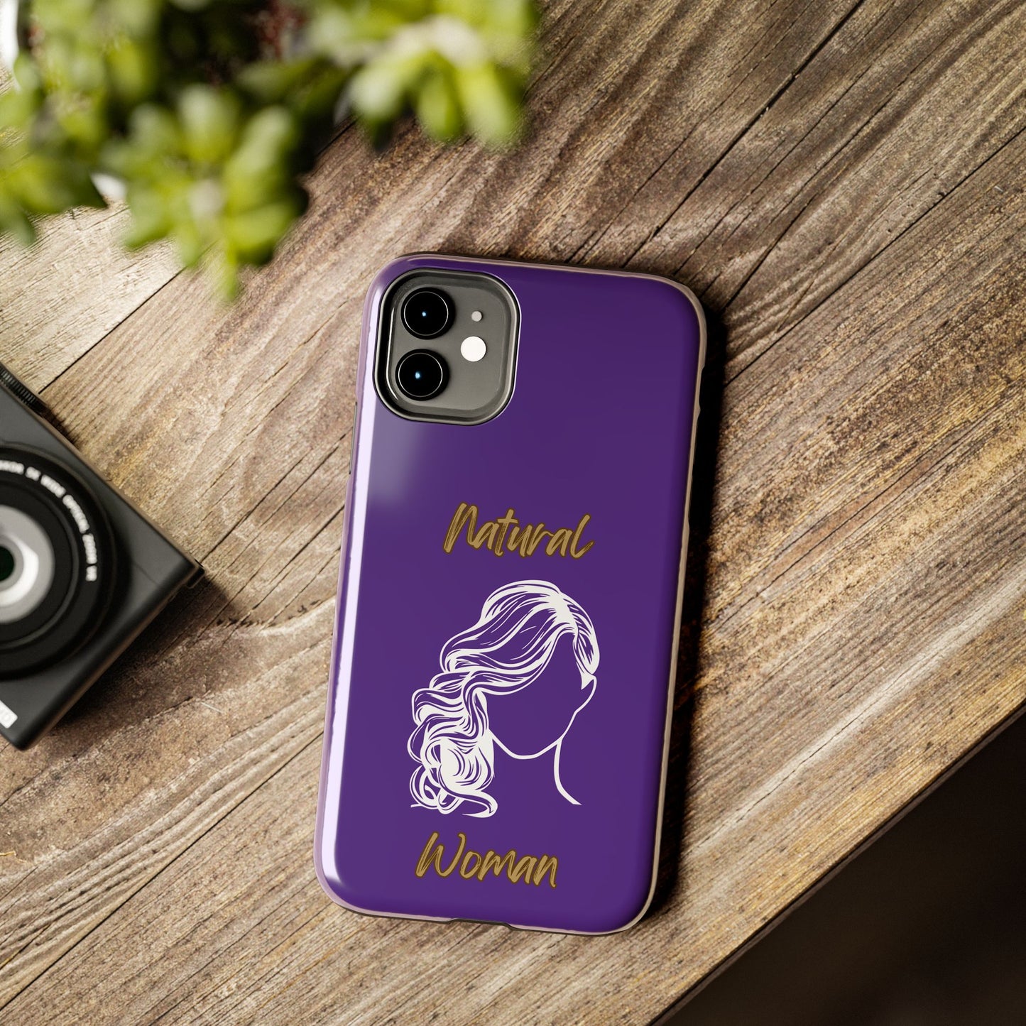 Natural Woman Long Curl (WL)Tough Phone Cases PURPLE