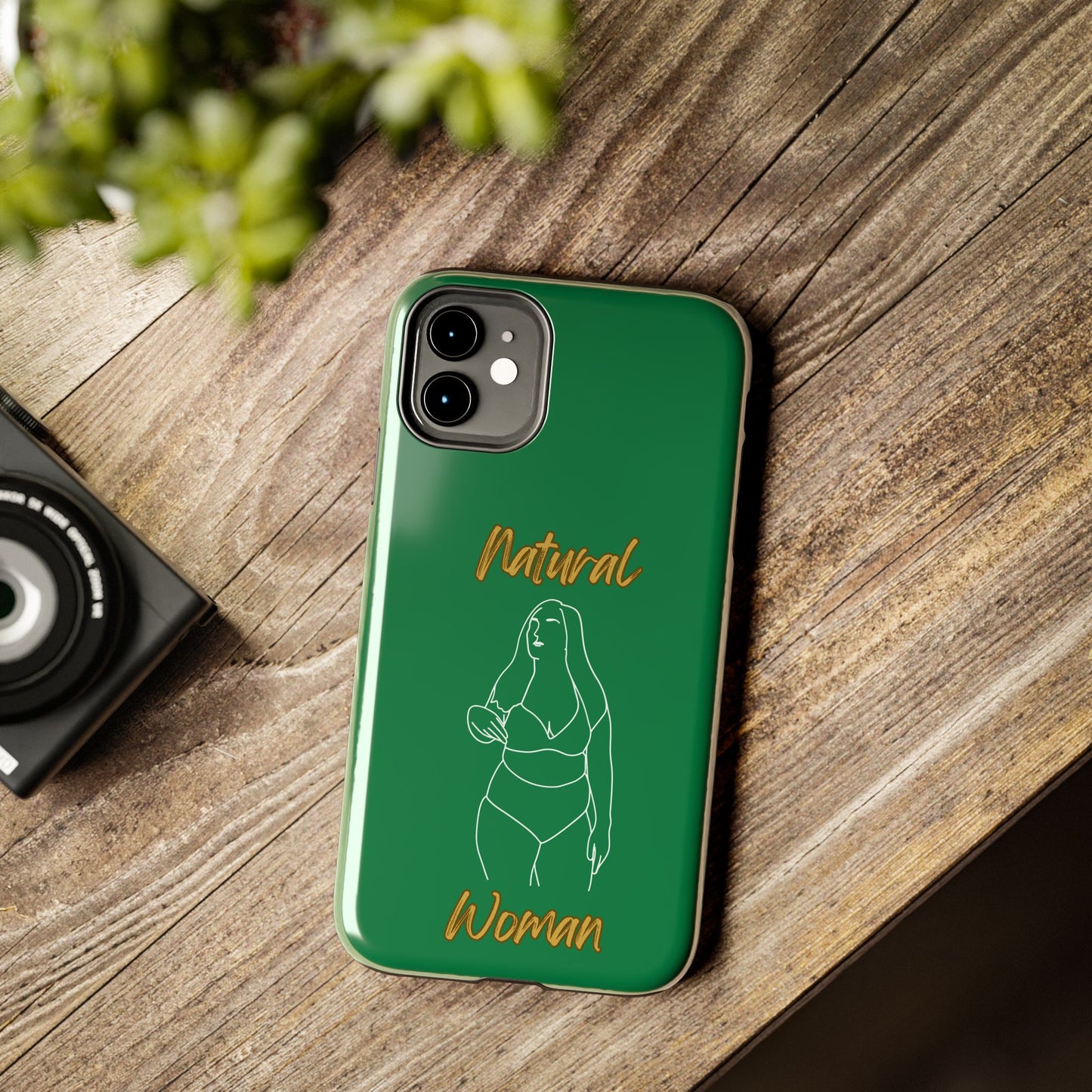 Natural Woman Full Beauty (WL)Tough Phone Cases DARK GREEN