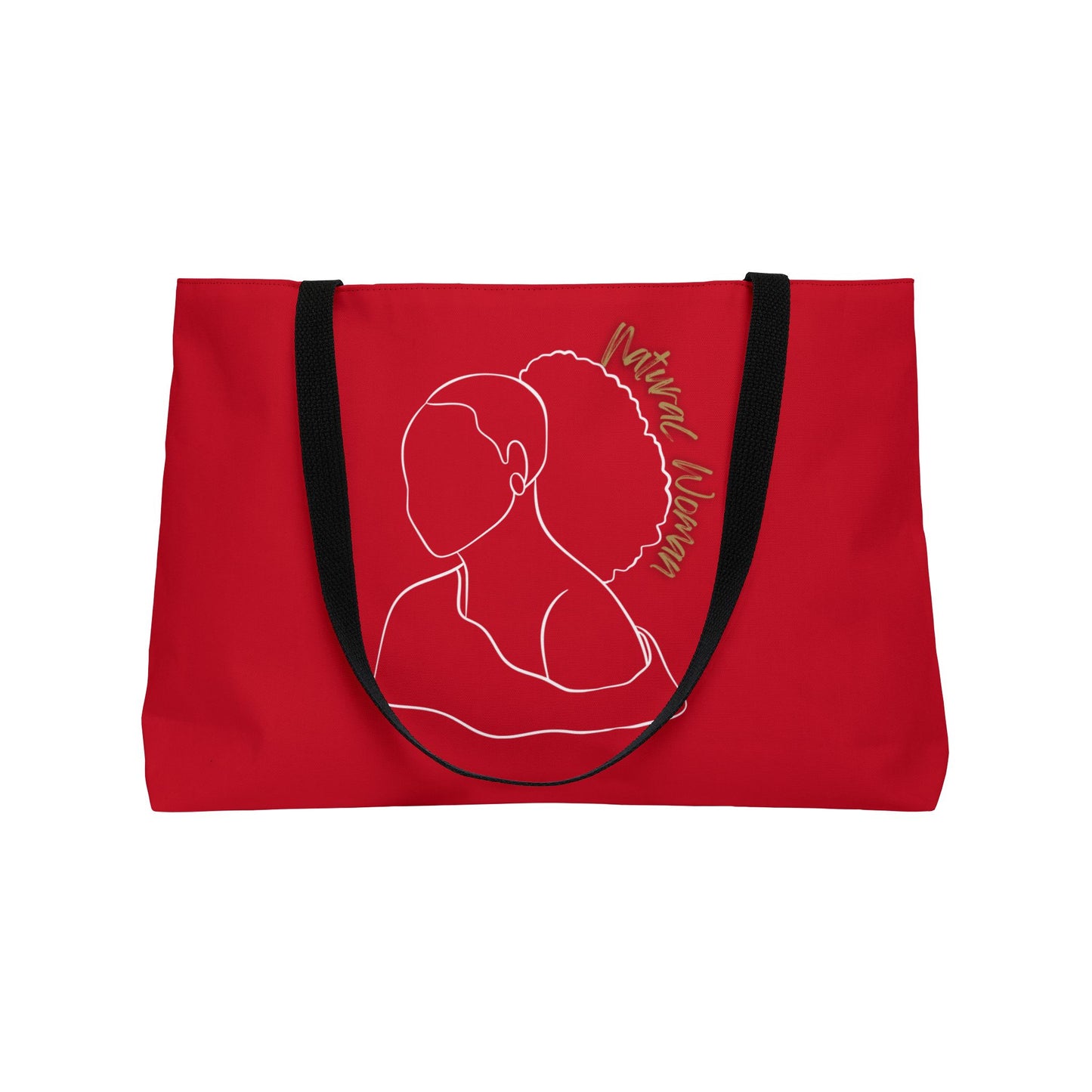 Natural Woman Behind Head (WL) Weekender Tote Bag DARK RED