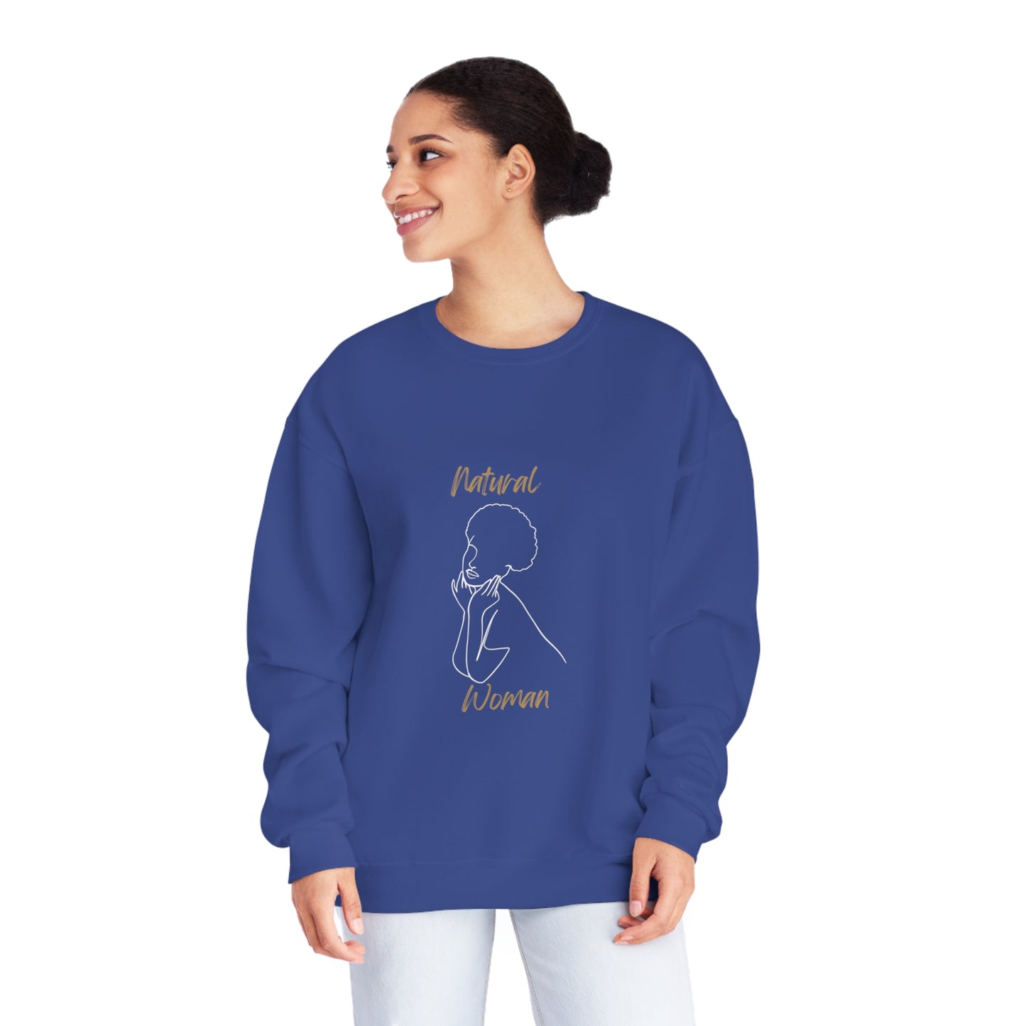 Natural Woman Cute Afro (WL) Crewneck Sweatshirt