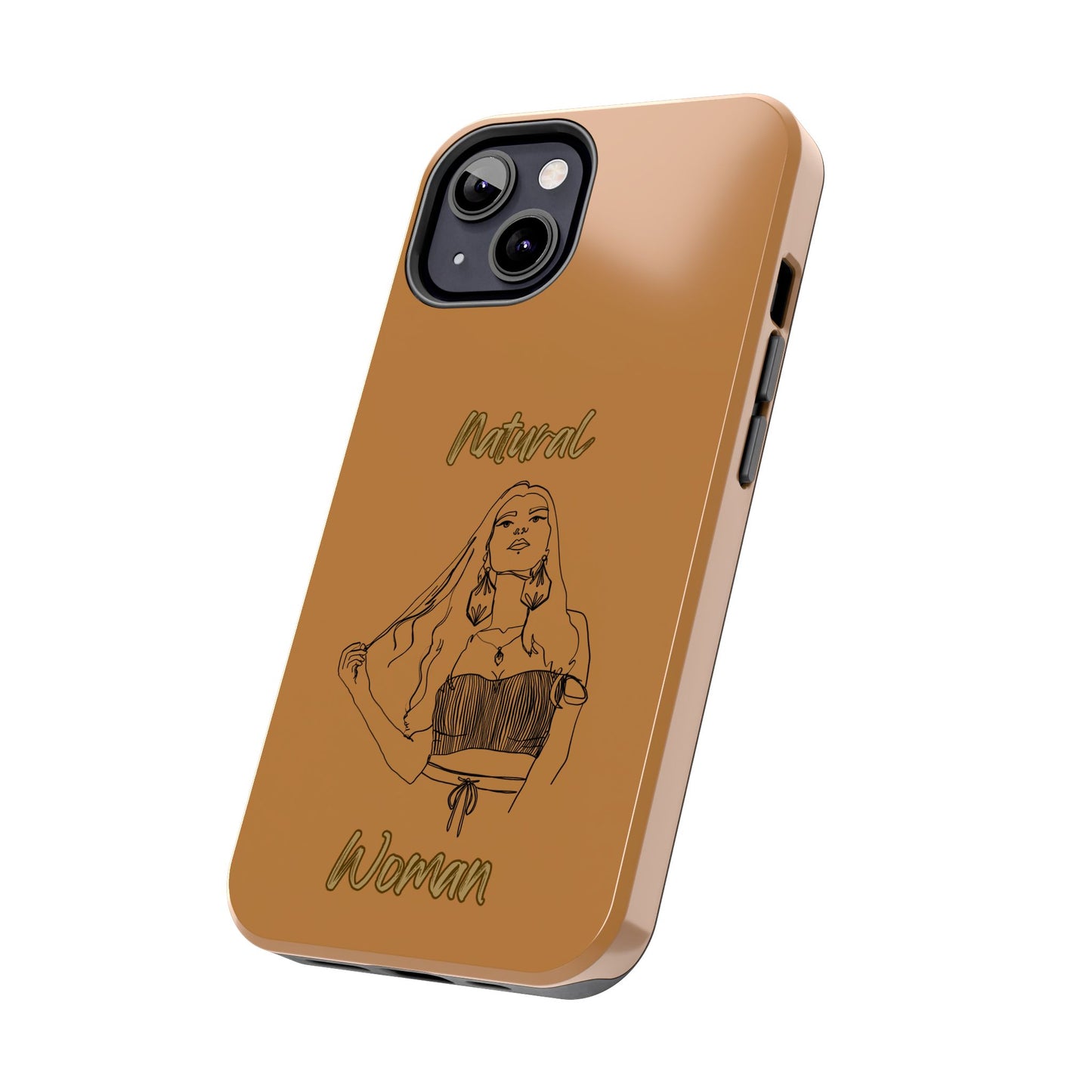 Natural Woman Thinking (BL)Tough Phone Cases LIGHT BROWN