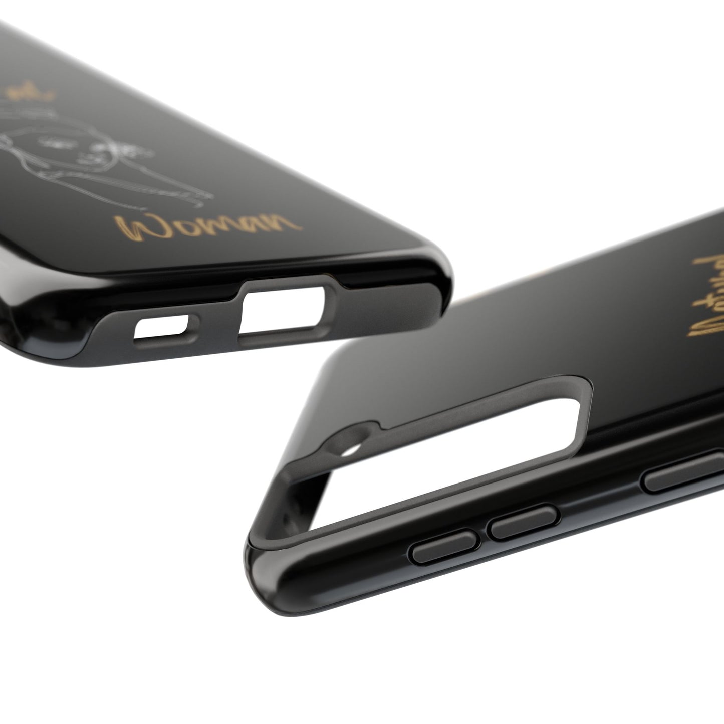 Natural Woman Sassy Bun (WL) Tough Phone Cases BLACK