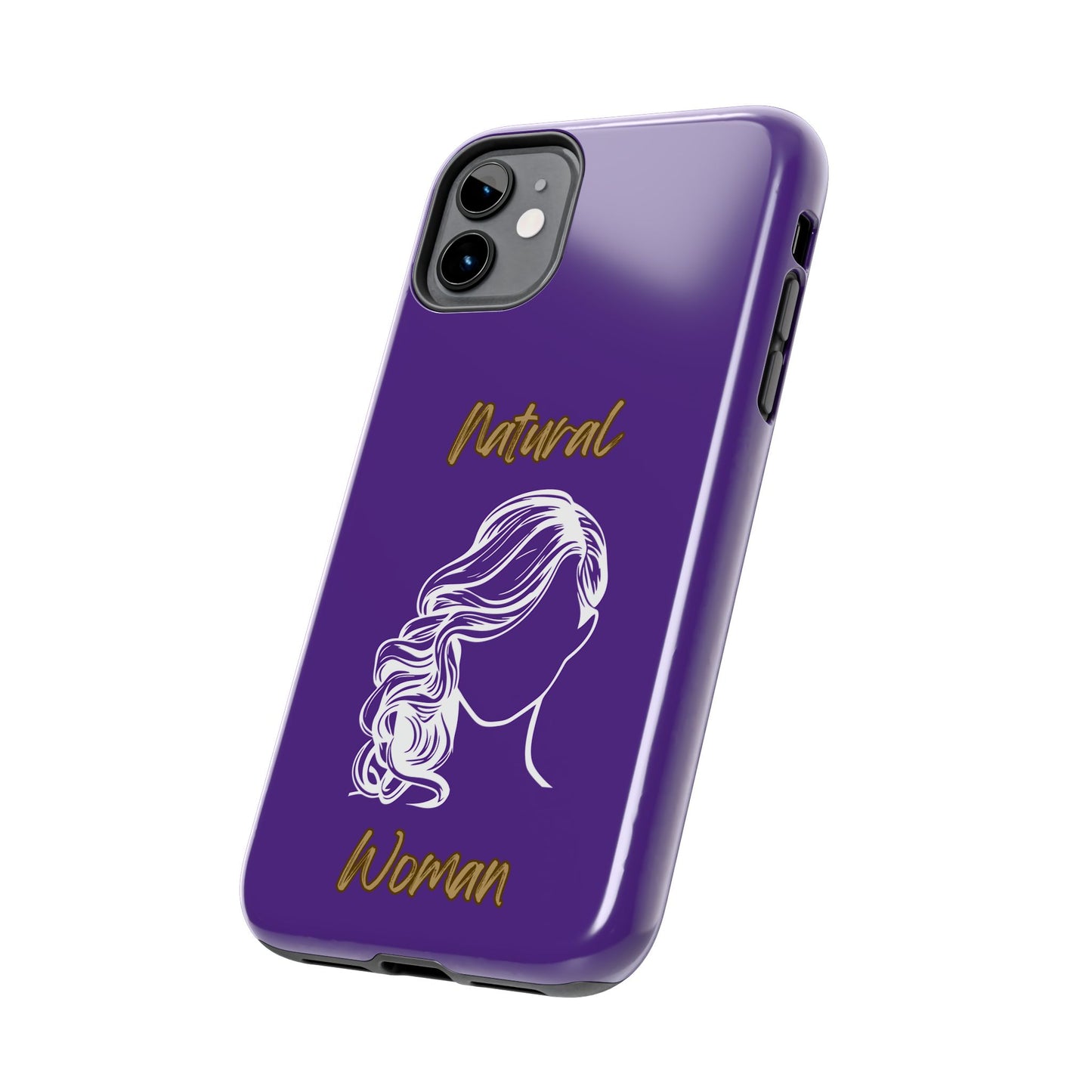 Natural Woman Long Curl (WL)Tough Phone Cases PURPLE