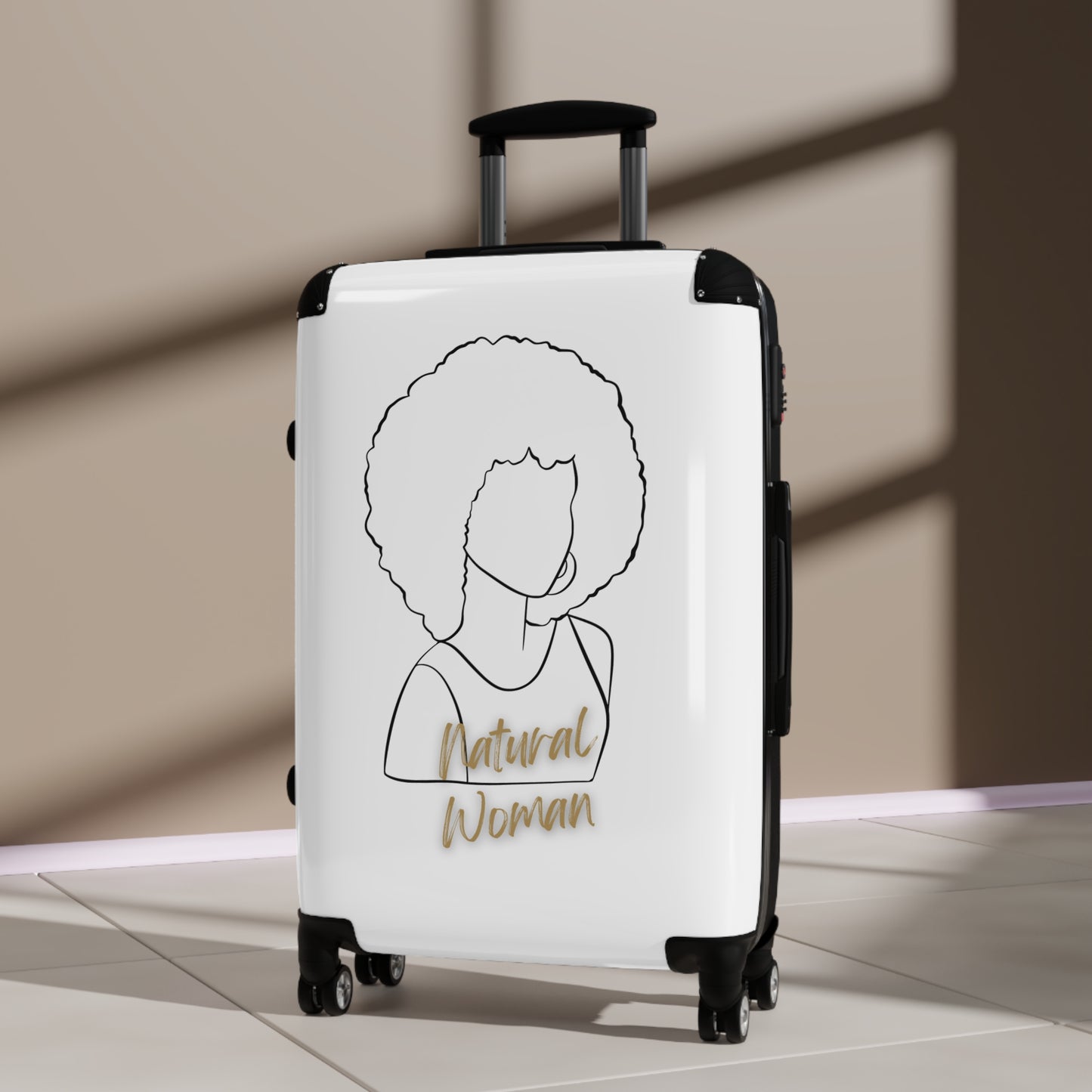 Natural Woman Afro (BL) Suitcase WHITE