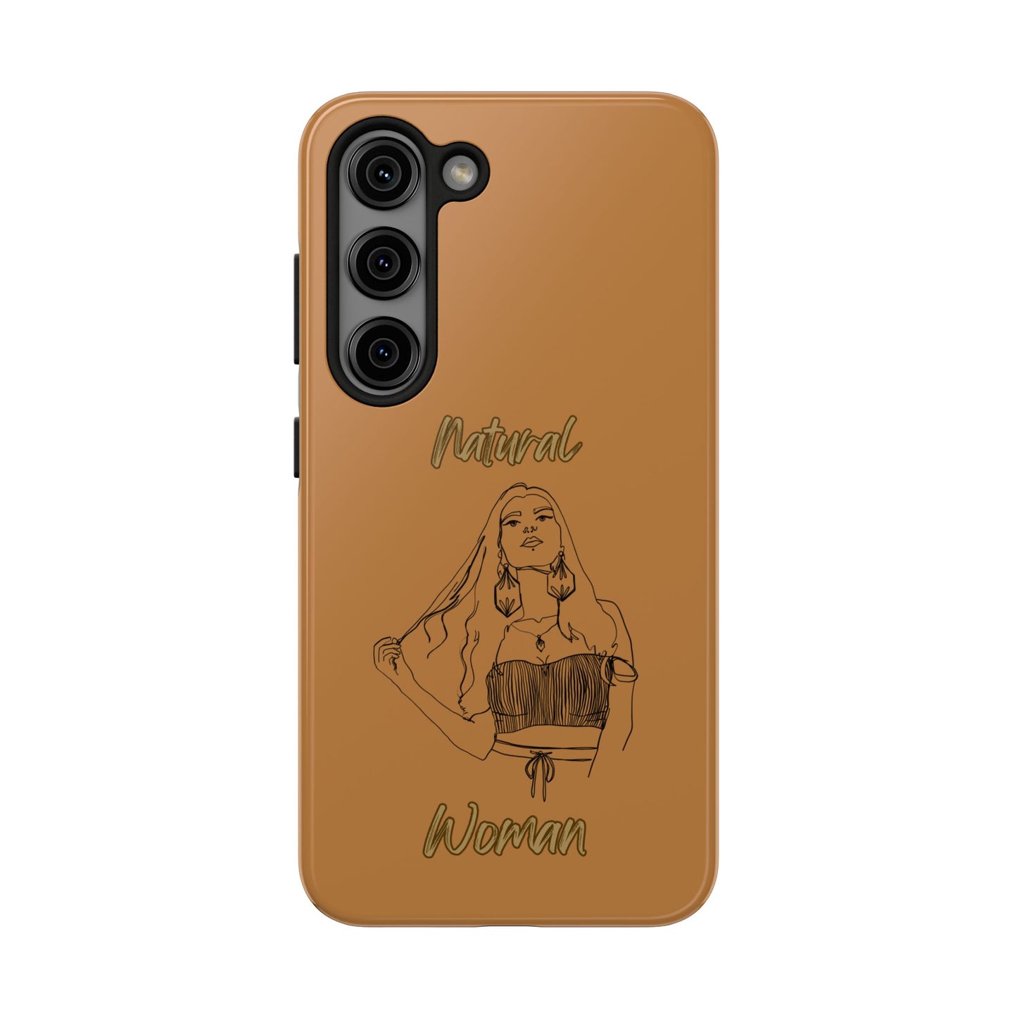 Natural Woman Thinking (BL)Tough Phone Cases LIGHT BROWN