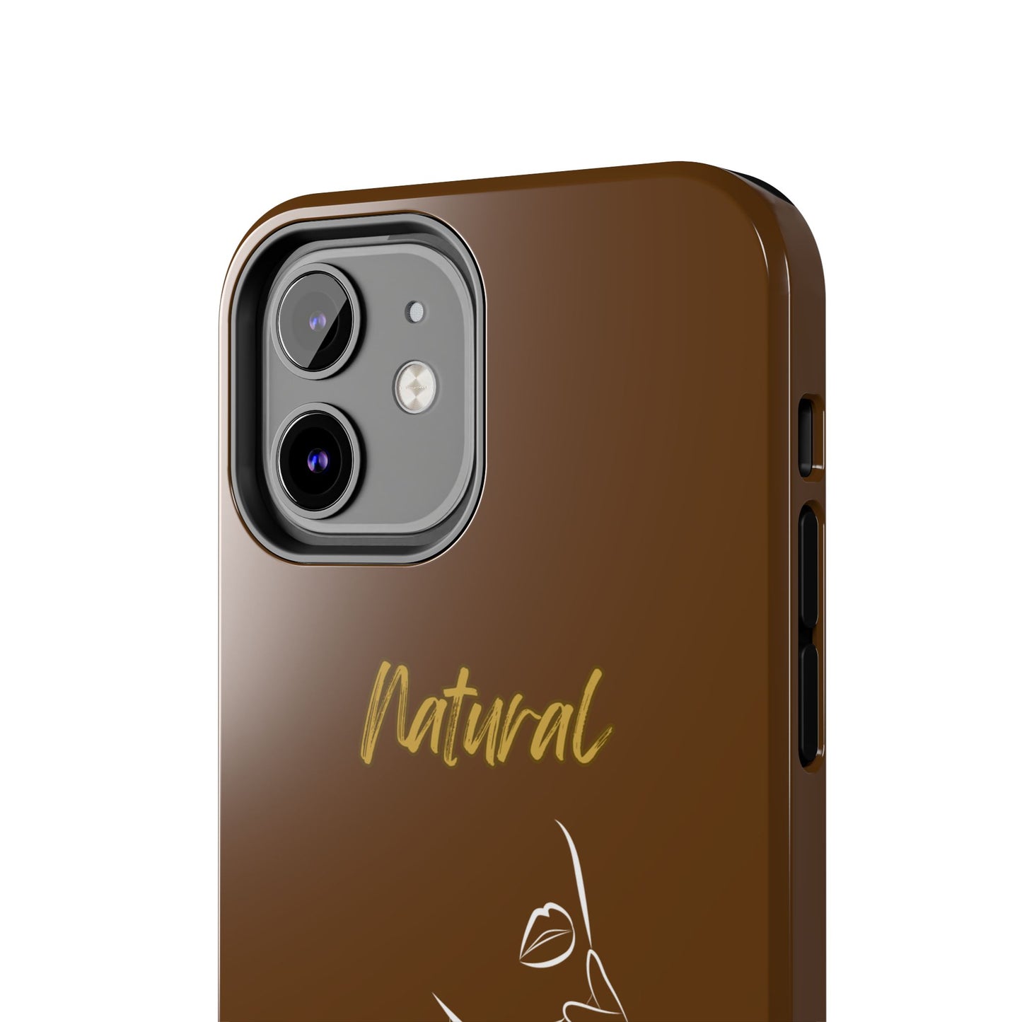 Natural Woman Chin Up (WL)Tough Phone Cases BROWN