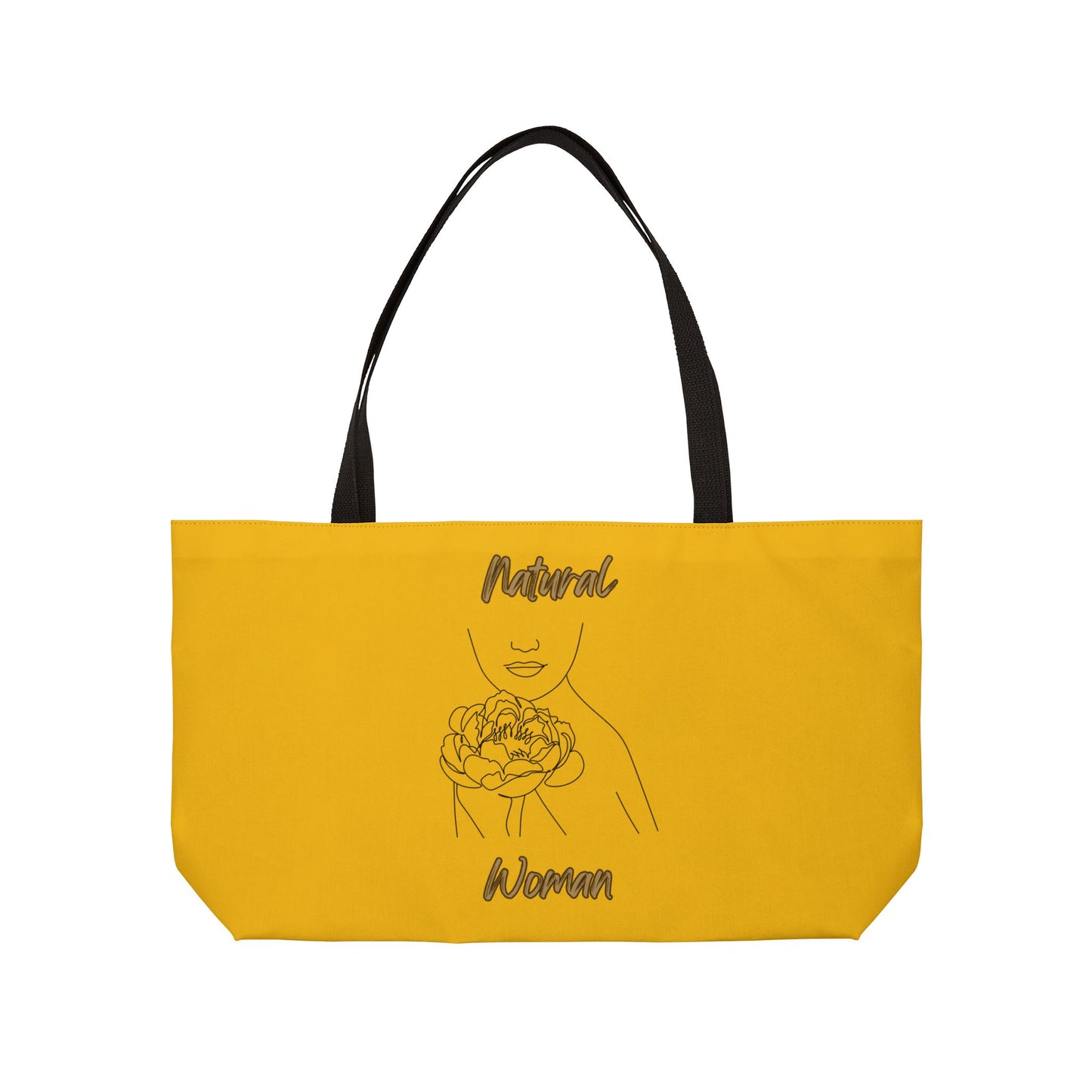 Natural Woman Kissed Flower (BL) Weekender Tote Bag YELLOW