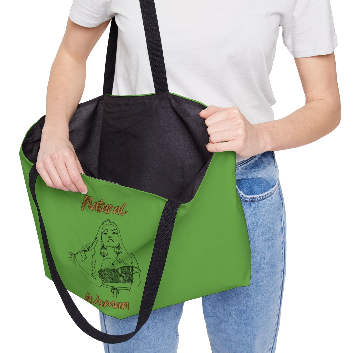 Natural Woman Thinking (BL) Weekender Tote Bag GREEN