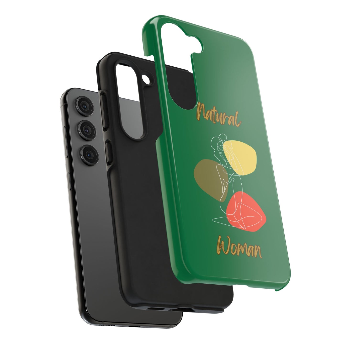 Natural Woman Colorful Pose (WL)Tough Phone Cases DARK GREEN