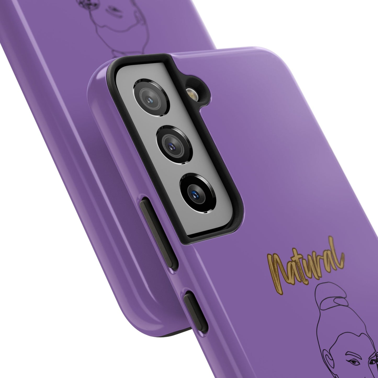 Natural Woman Sassy Bun (BL) Tough Phone Cases LIGHT PURPLE