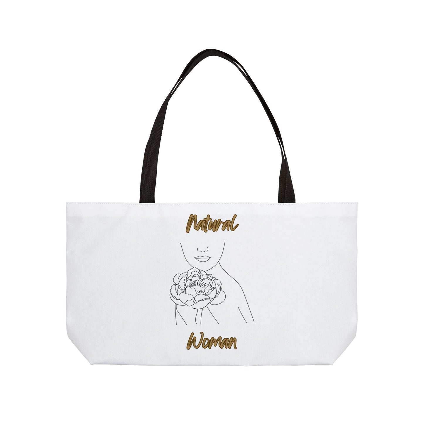 Natural Woman Kissed Flower (BL) Weekender Tote Bag WHITE