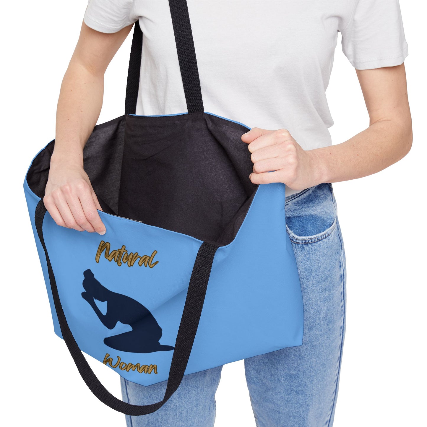 Natural Woman Pray (BL) Weekender Tote Bag LIGHT BLUE