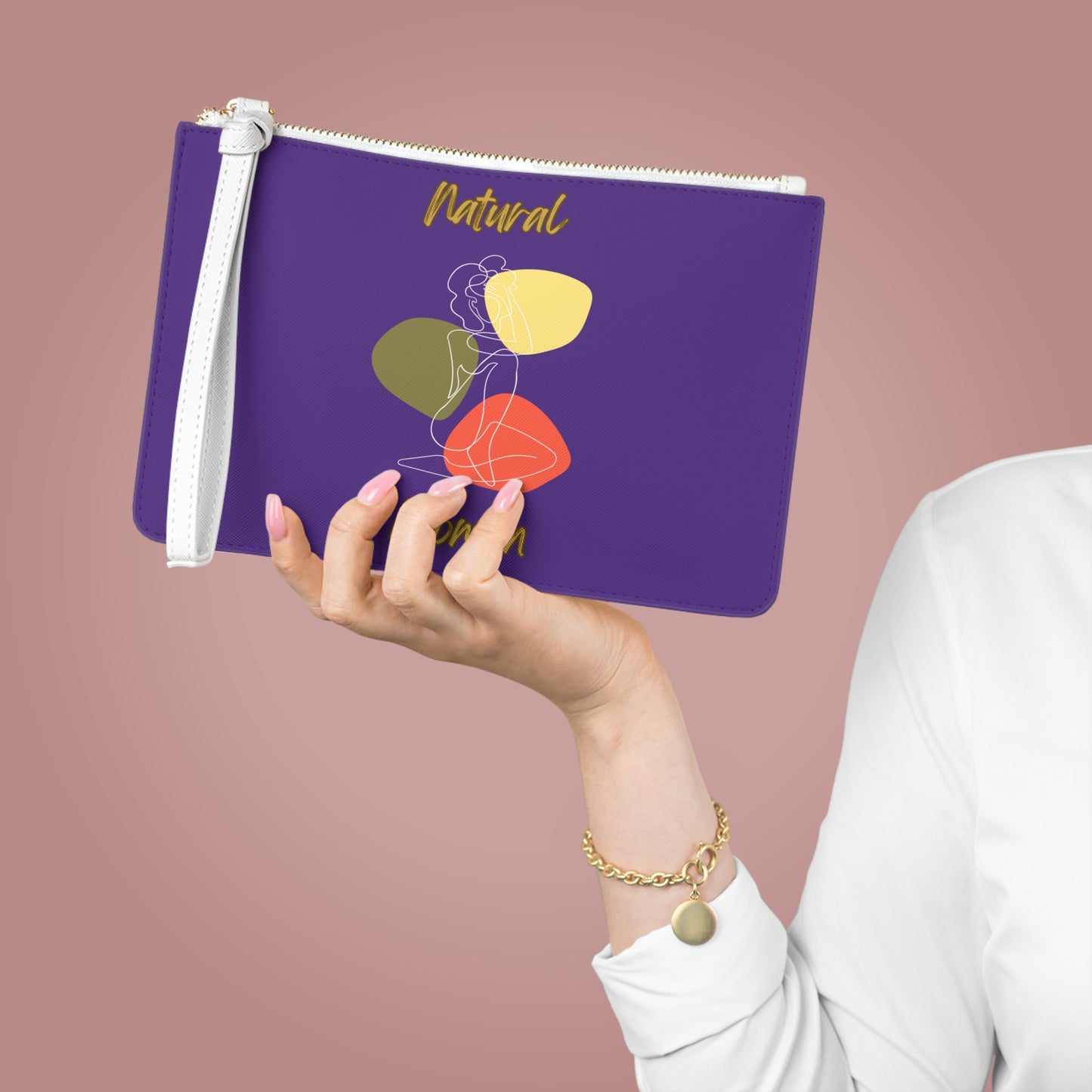 Natural Woman Colorful Pose (WL) Clutch Bag PURPLE