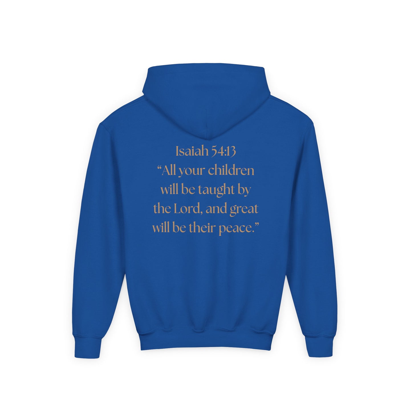 "Children of the King" Hoodie - BLACK Lion Design with Isaiah 54:13