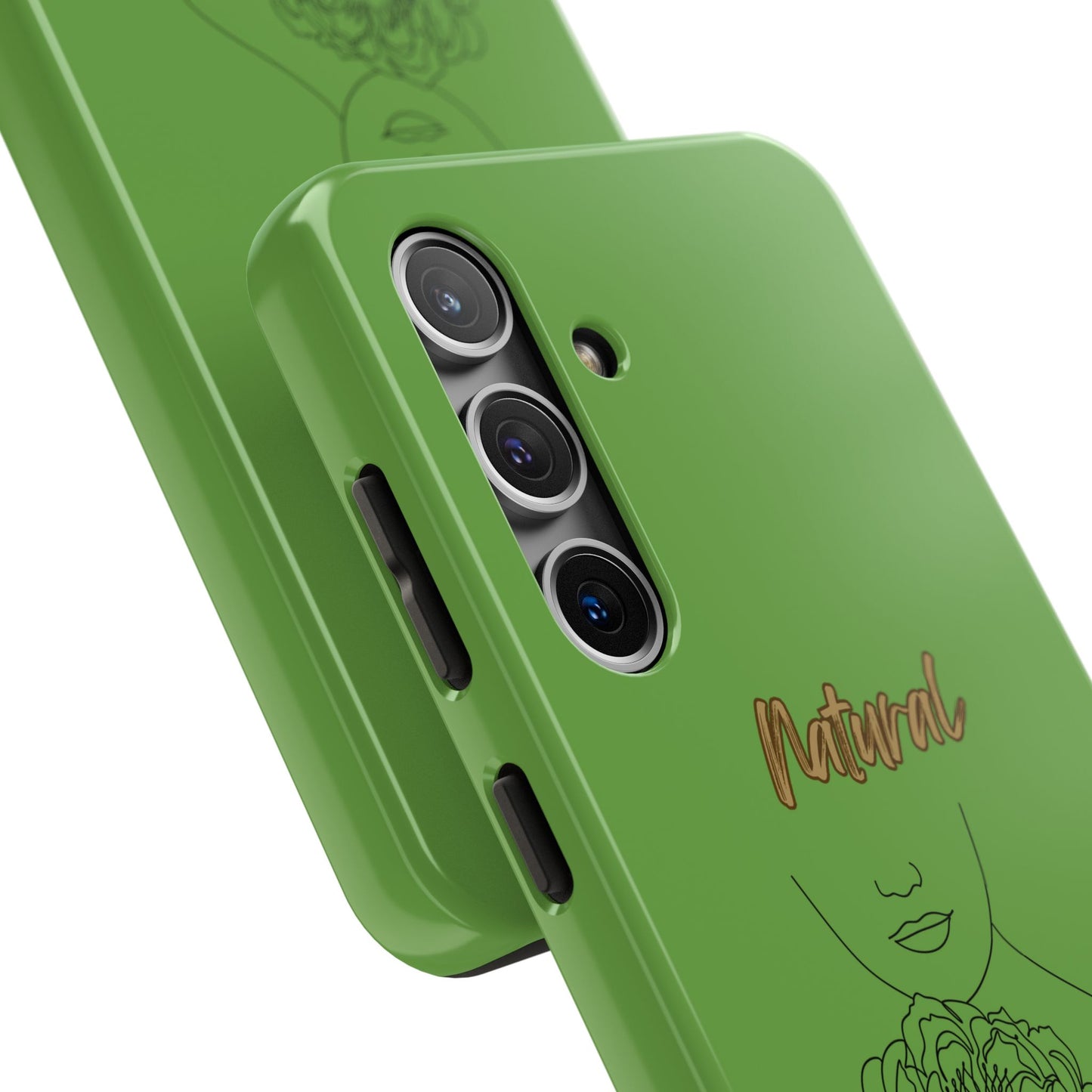 Natural Woman Kissed Flower (BL)Tough Phone Cases GREEN