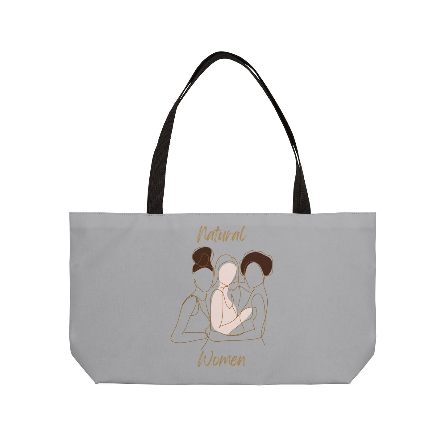 Natural Women Friends (BL) Weekender Tote Bag LIGHT GREY