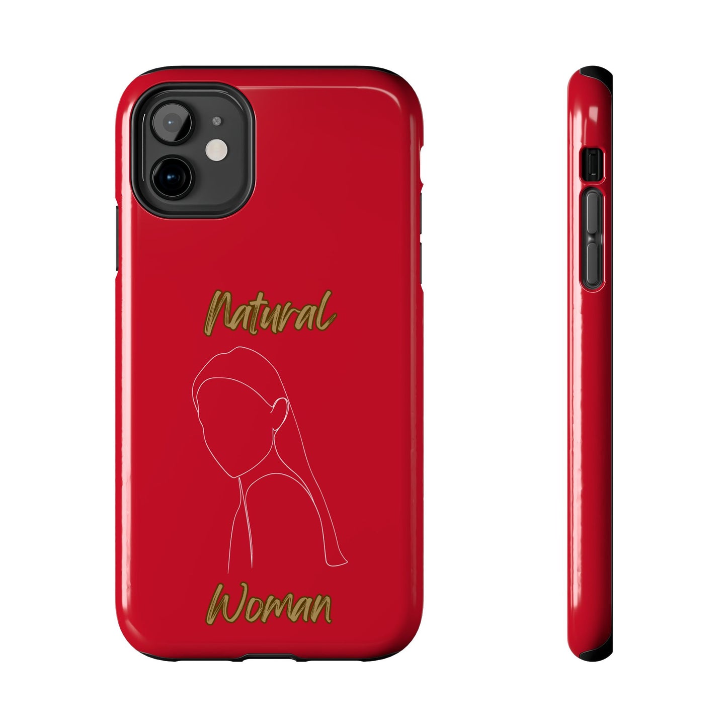 Natural Woman Tilted Look (WL) Tough Phone Cases DARK RED