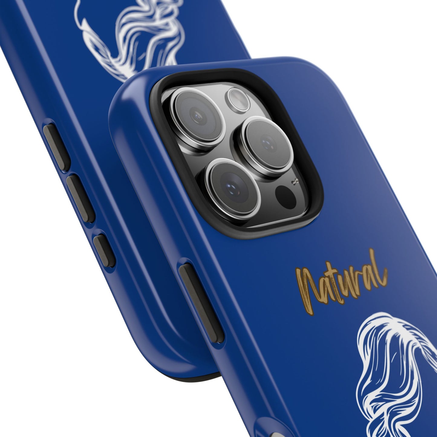 Natural Woman Long Curl (WL)Tough Phone Cases DARK BLUE