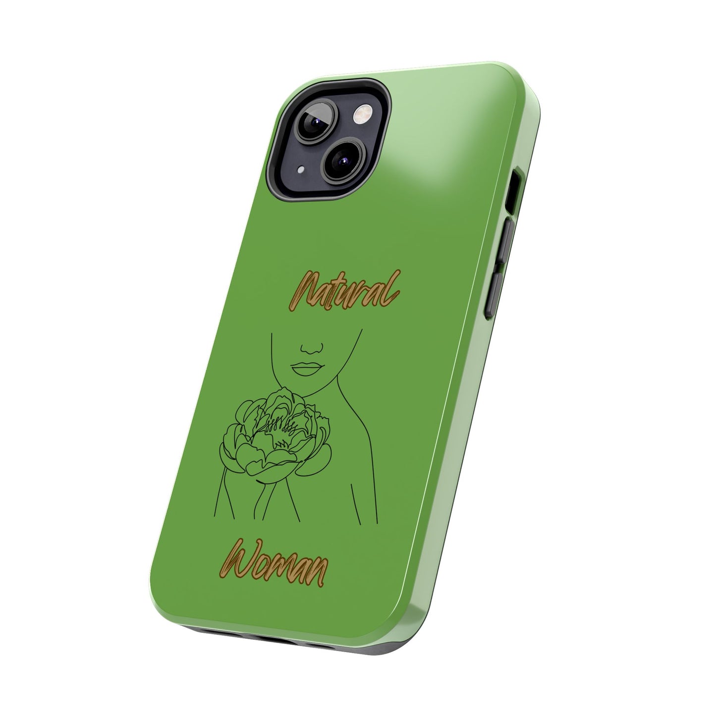 Natural Woman Kissed Flower (BL)Tough Phone Cases GREEN