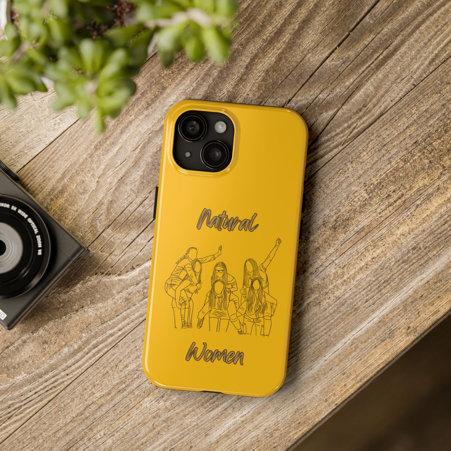 Natural Woman Piggy Back (BL)Tough Phone Cases YELLOW