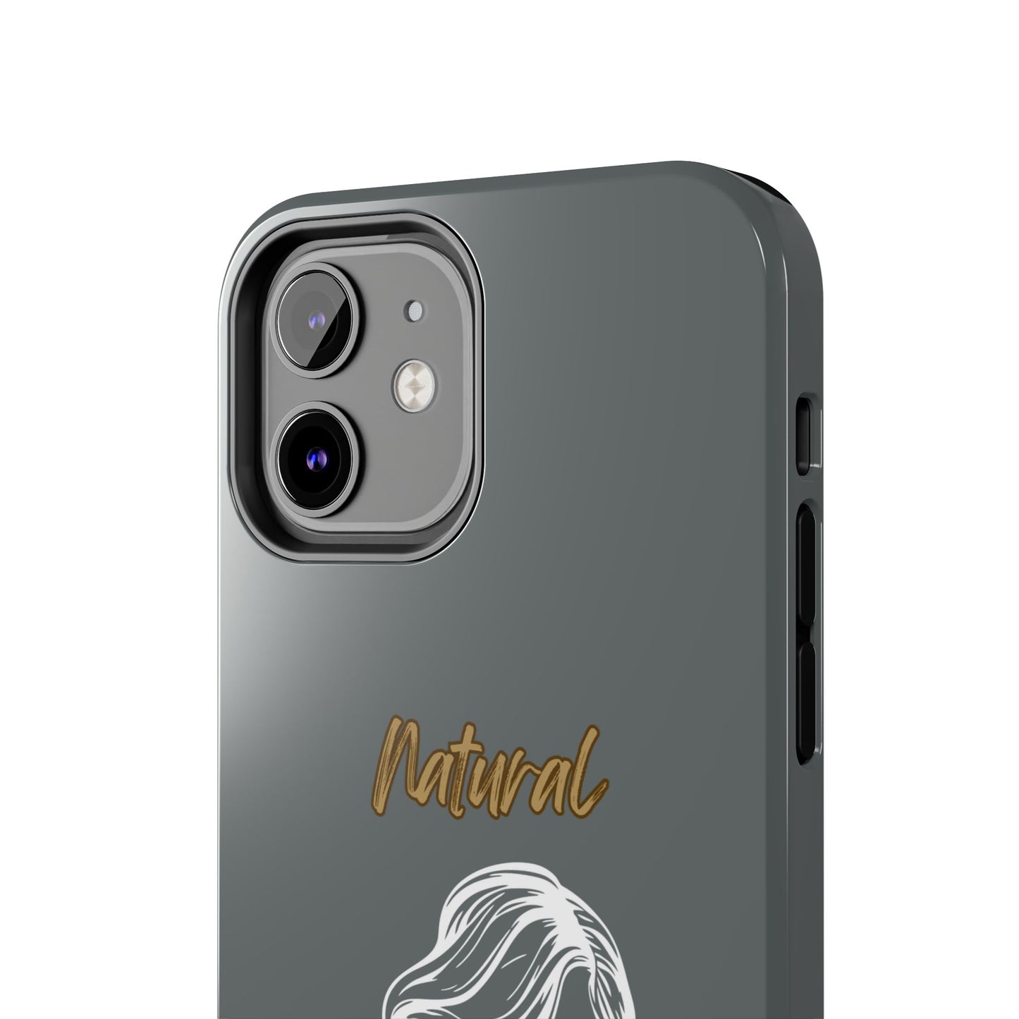 Natural Woman Long Curl (WL)Tough Phone Cases DARK GREY