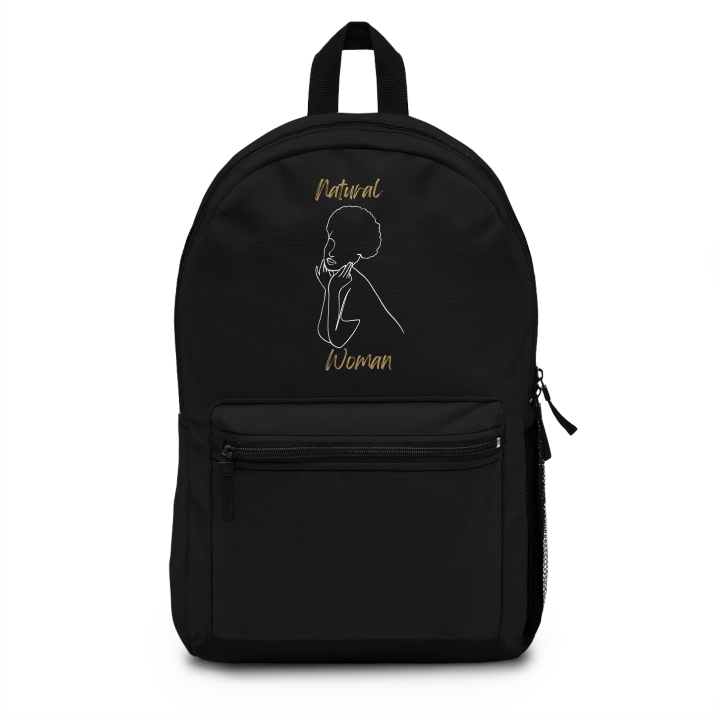 Natural Woman Cute Afro (WL) Backpack BLACK