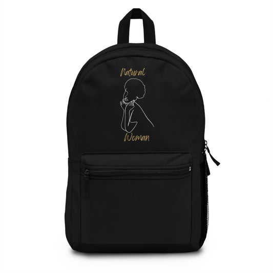 Natural Woman Cute Afro (WL) Backpack BLACK