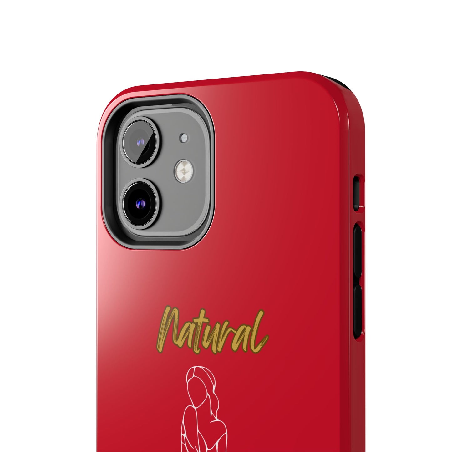 Natural Woman Shoulder Action (WL)Tough Phone Cases DARK RED
