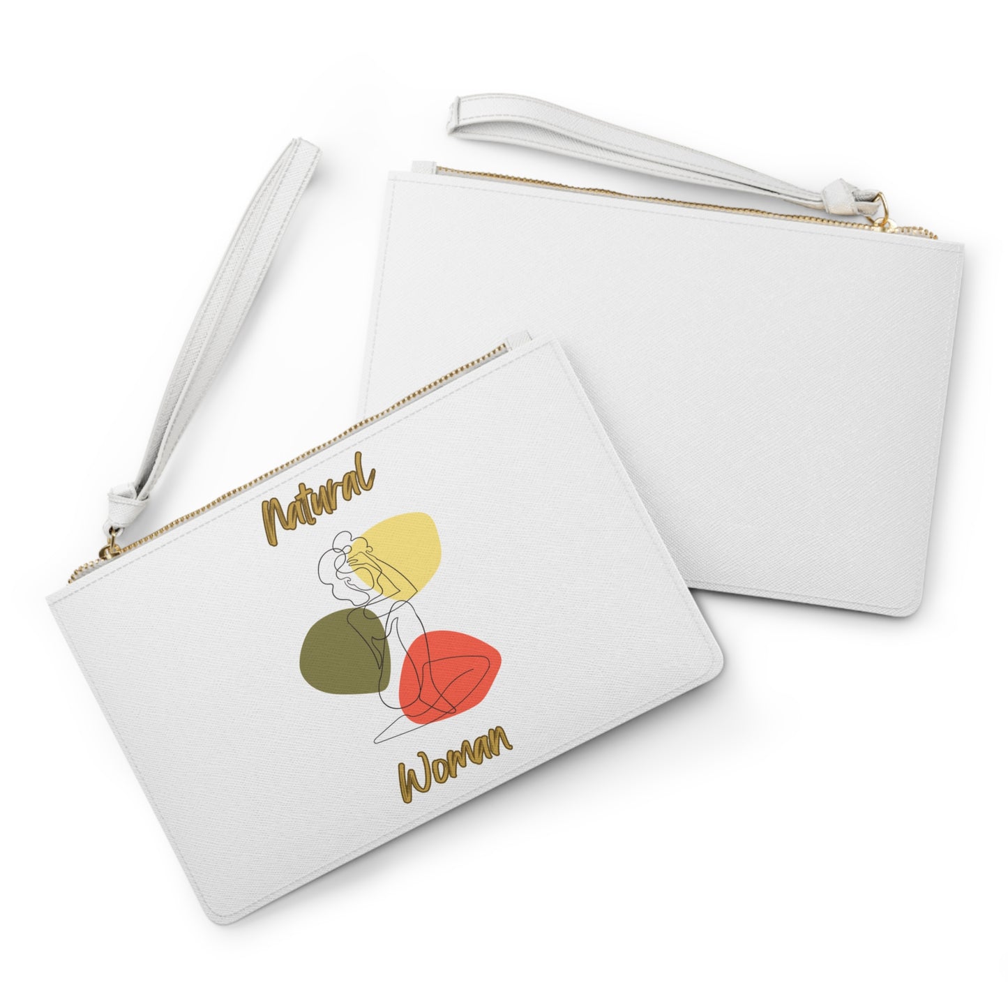 Natural Woman Colorful Pose (BL) Clutch Bag WHITE