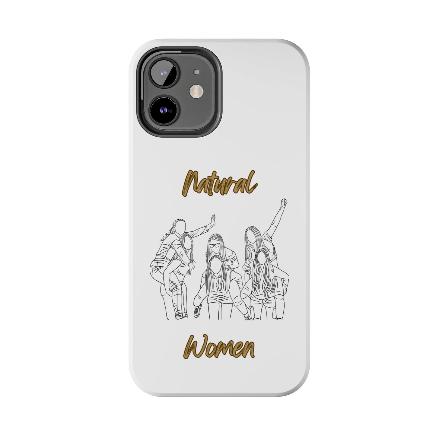 Natural Woman Piggy Back (BL)Tough Phone Cases WHITE